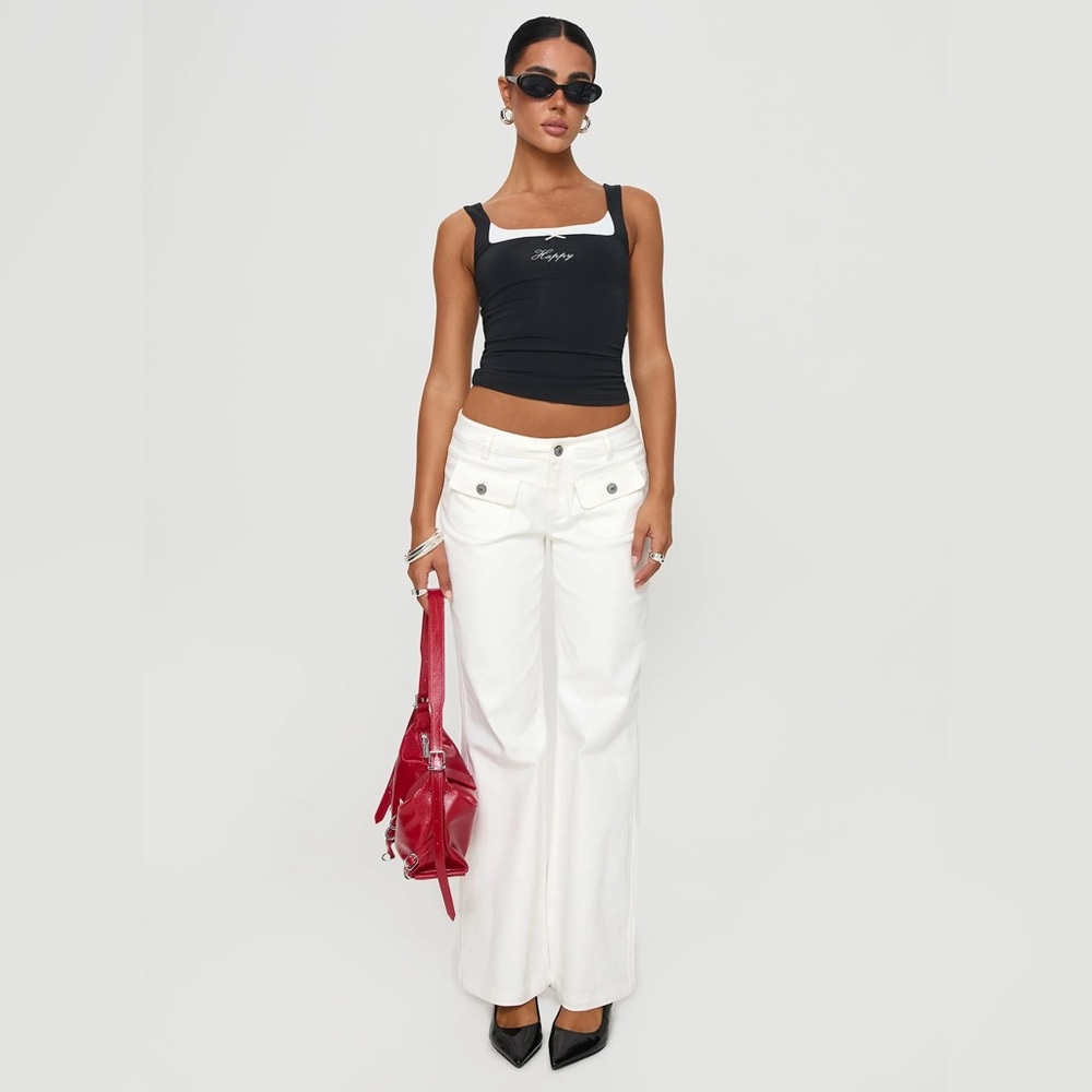 Benicale Low Rise Cargo Pants White - Picture 6 of 8